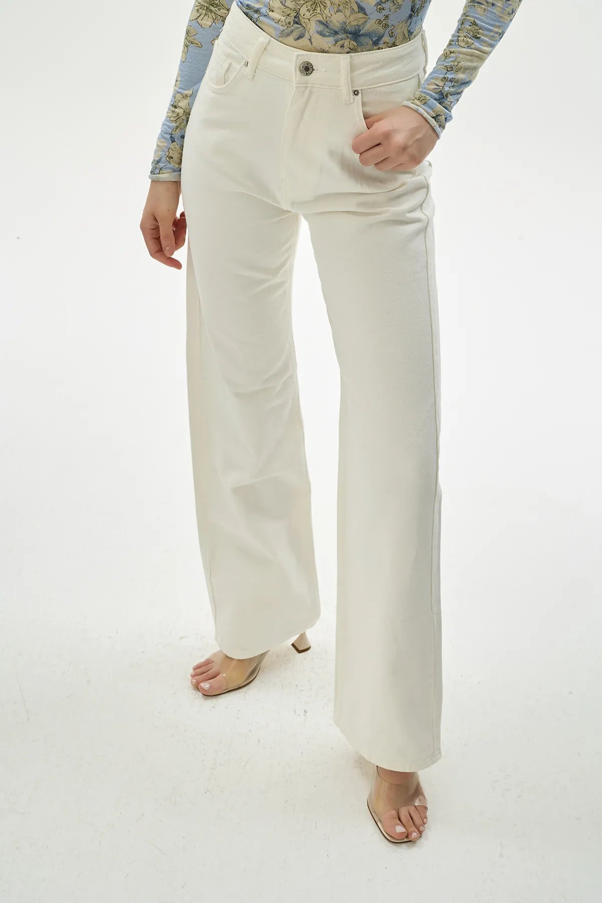 Yüksek Bel Straight Jean-4