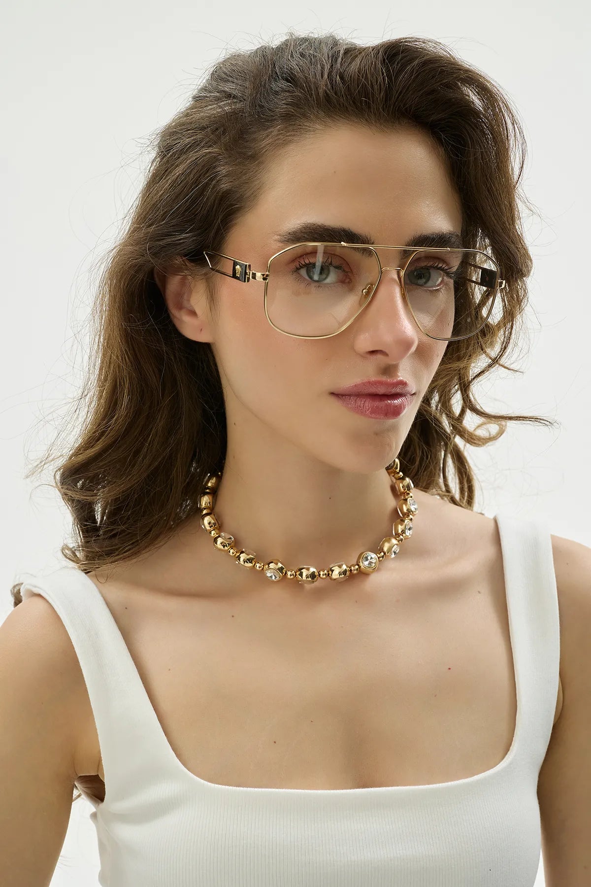 Gold Taşlı Choker