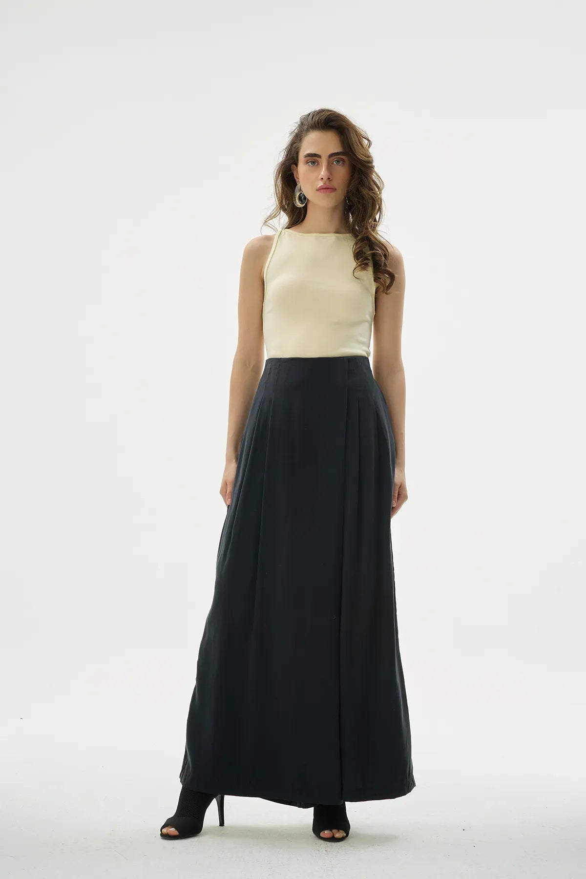 Geniş Paça Asimetrik Pantolon-3