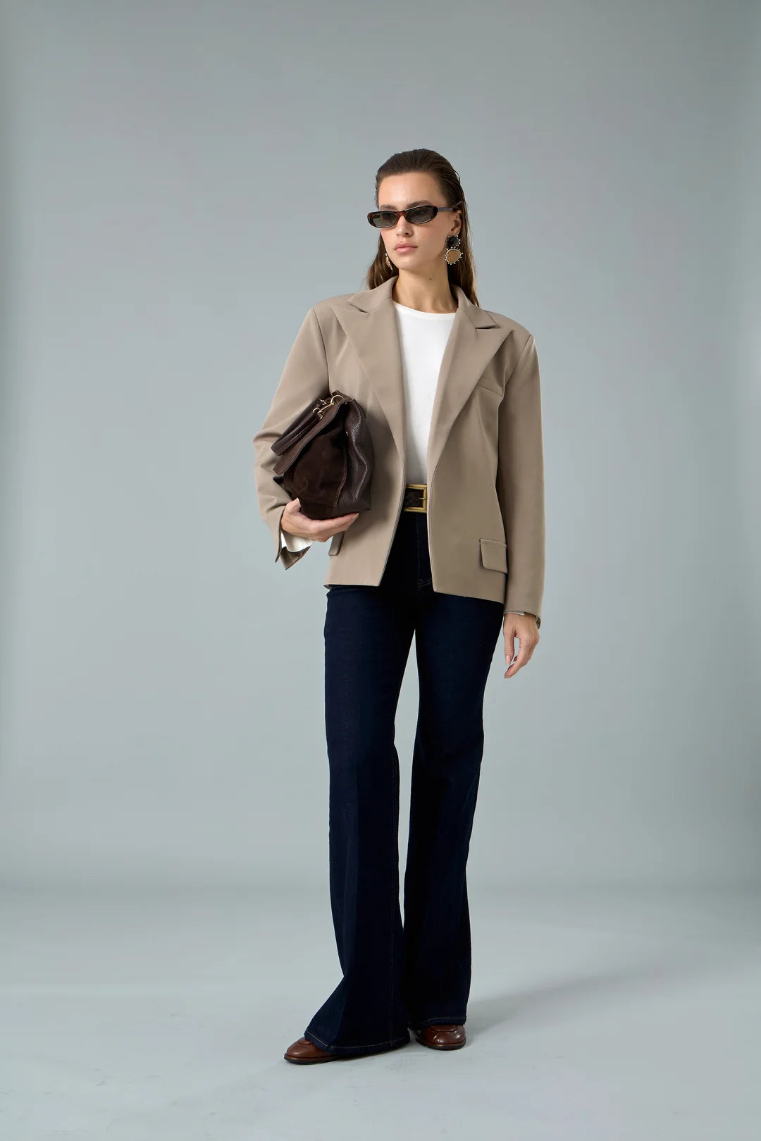 Oversize Çift Yırtmaçlı Ceket-3