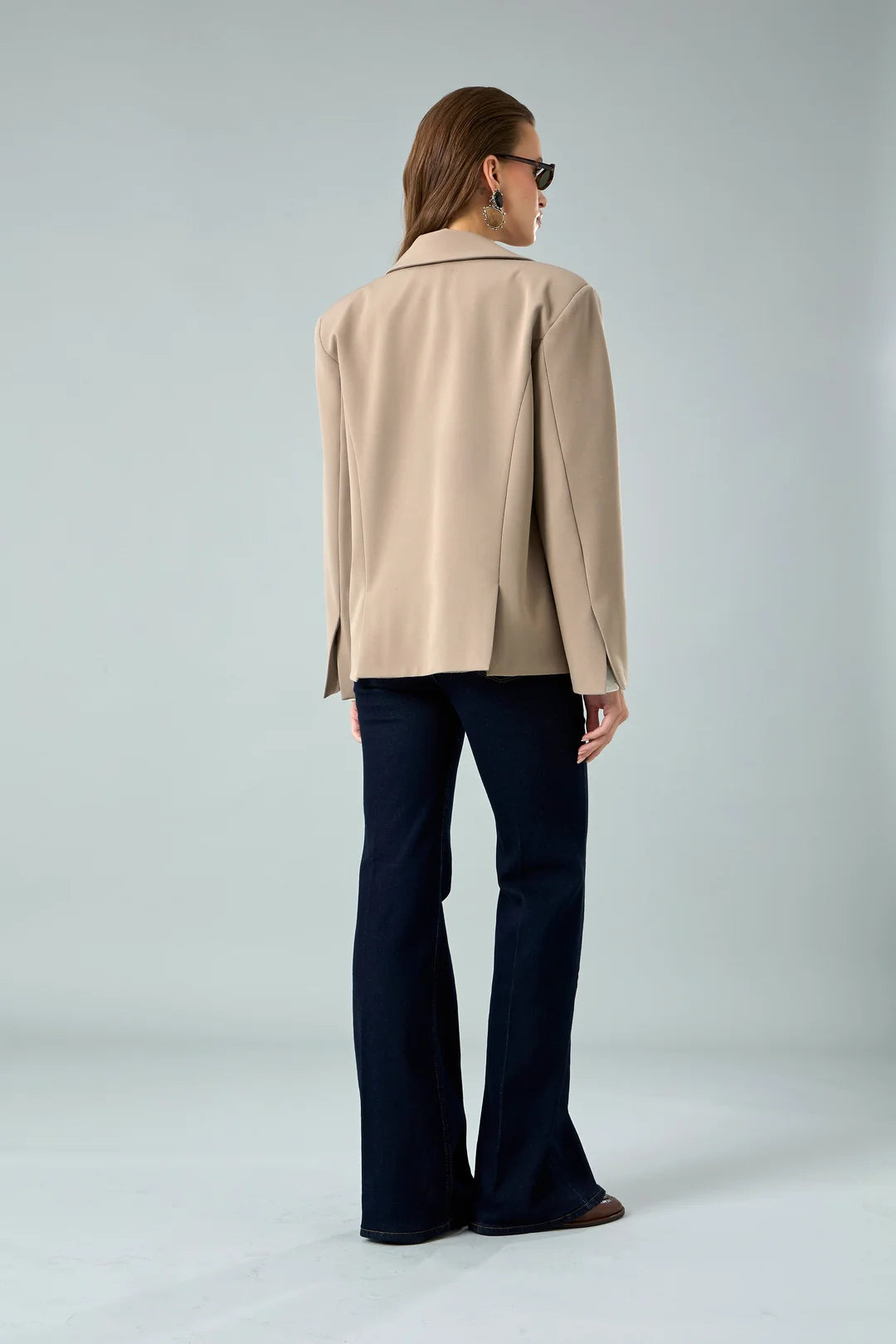 Oversize Çift Yırtmaçlı Ceket-5