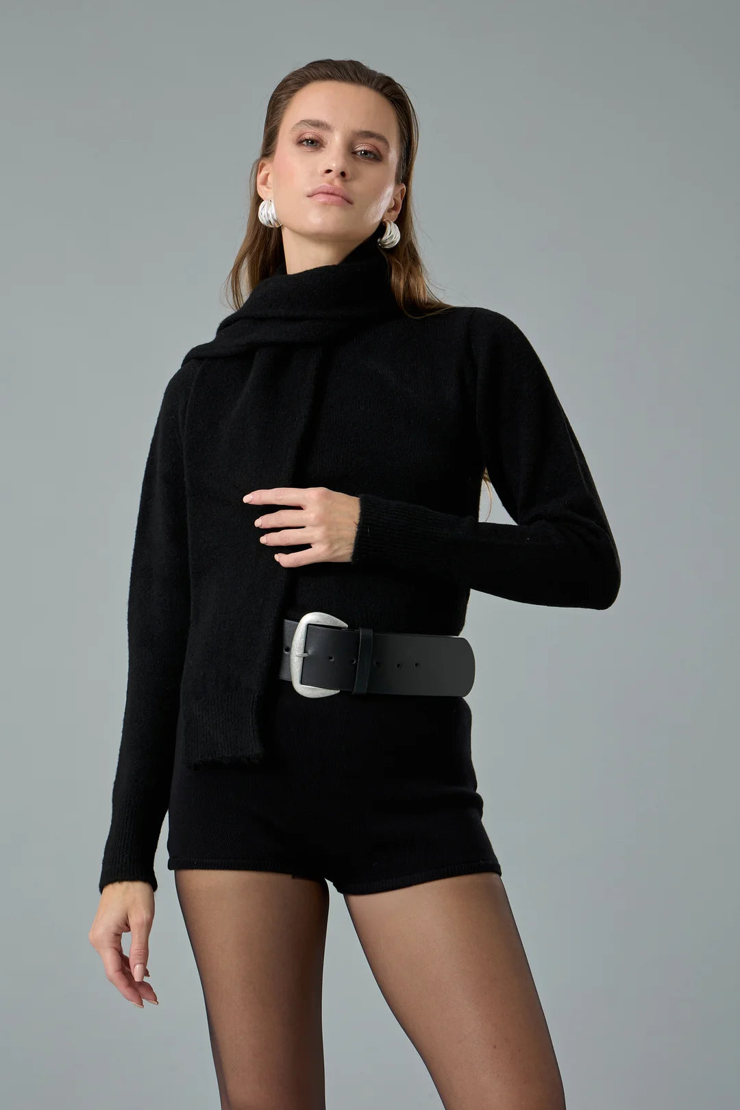 Silver Tokalı Siyah Kalın Kemer-3