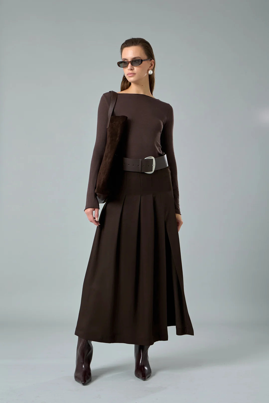 Kayık Yaka Kaşmir / Modal Bluz-2