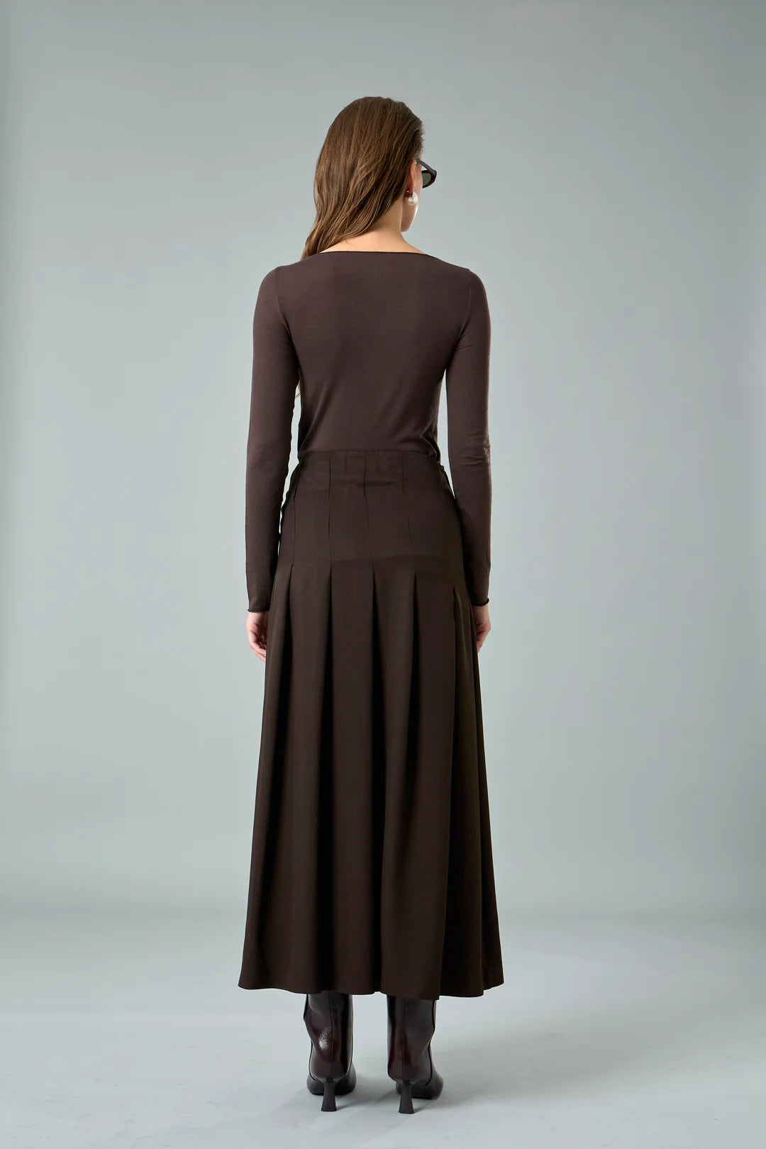 Kayık Yaka Kaşmir / Modal Bluz-zoom-4