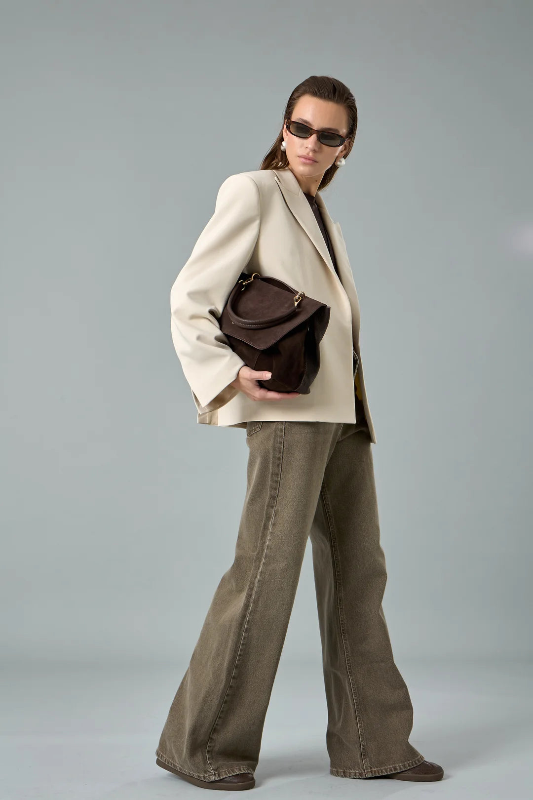 Oversize Çift Yırtmaçlı Ceket-3