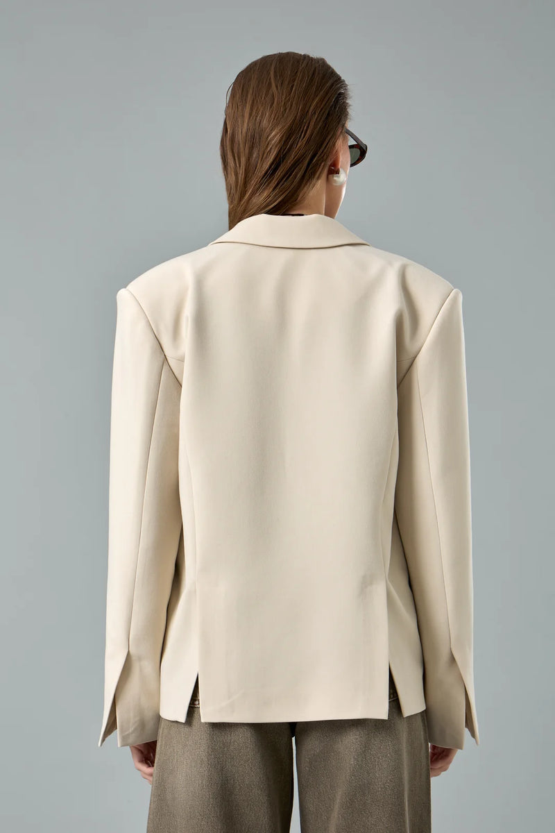 Oversize Çift Yırtmaçlı Ceket-zoom-