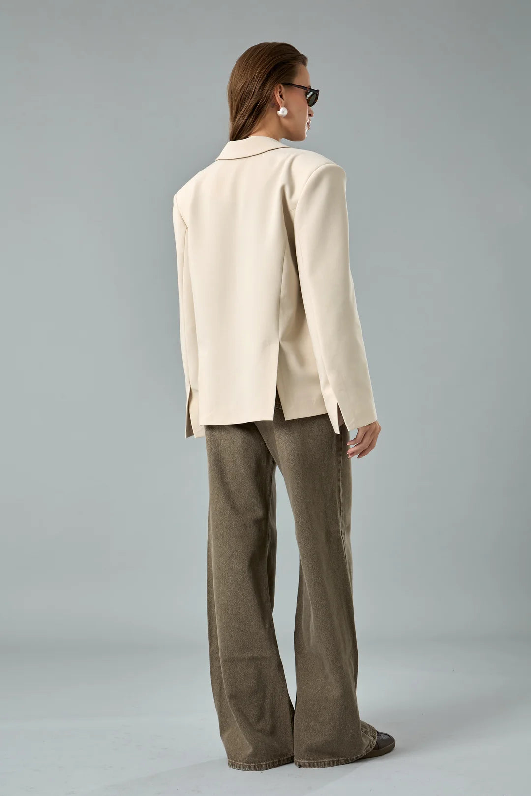 Oversize Çift Yırtmaçlı Ceket-6