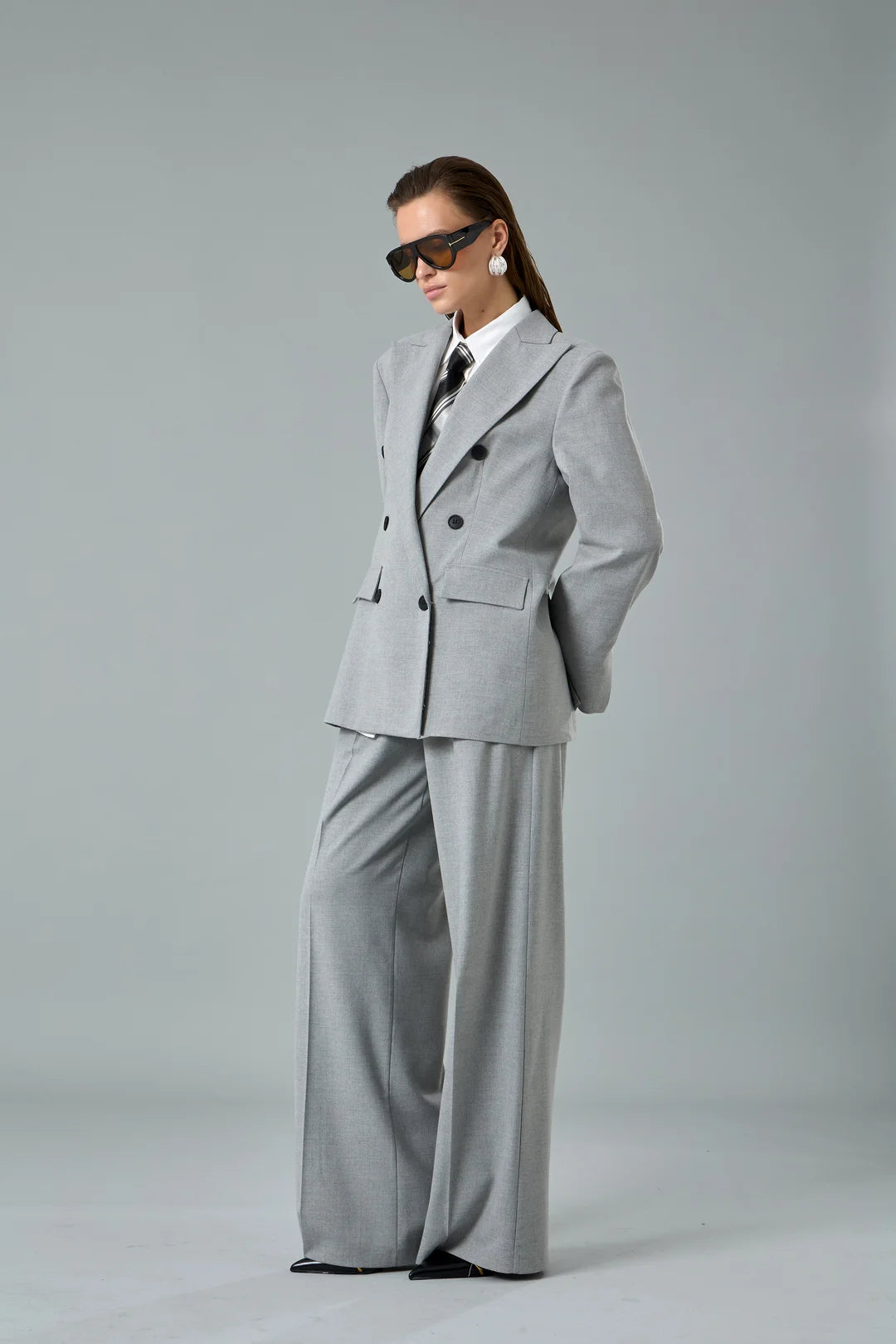 Kruvaze Kapamalı Premium Ceket