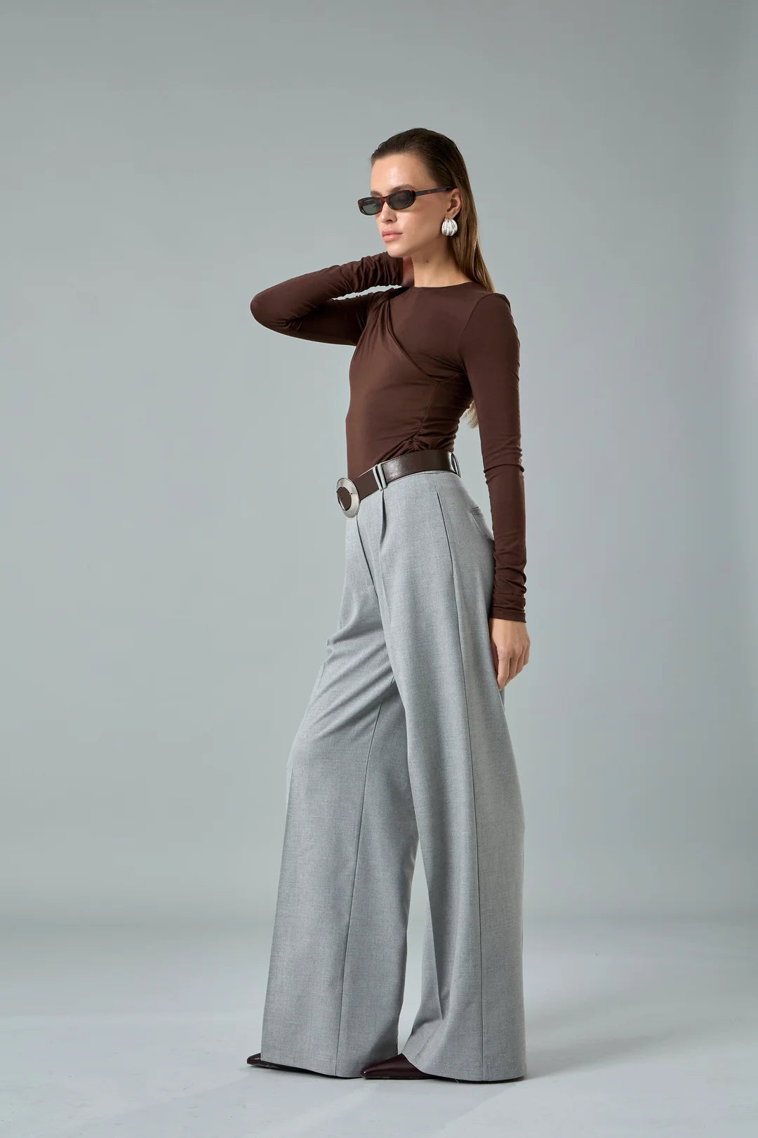 Tek Pensli Palazzo Pantolon