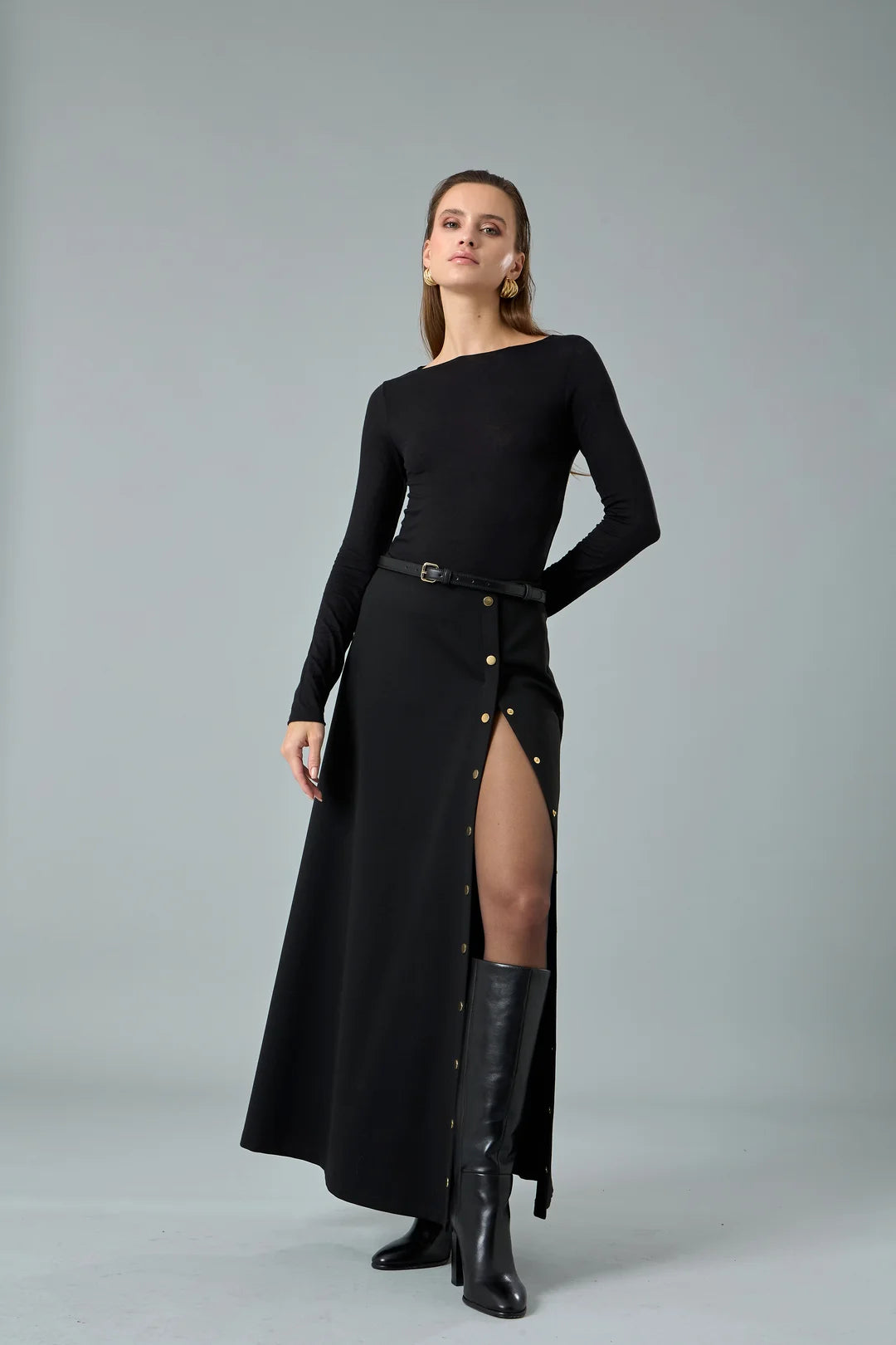 Kayık Yaka Kaşmir / Modal Bluz-2