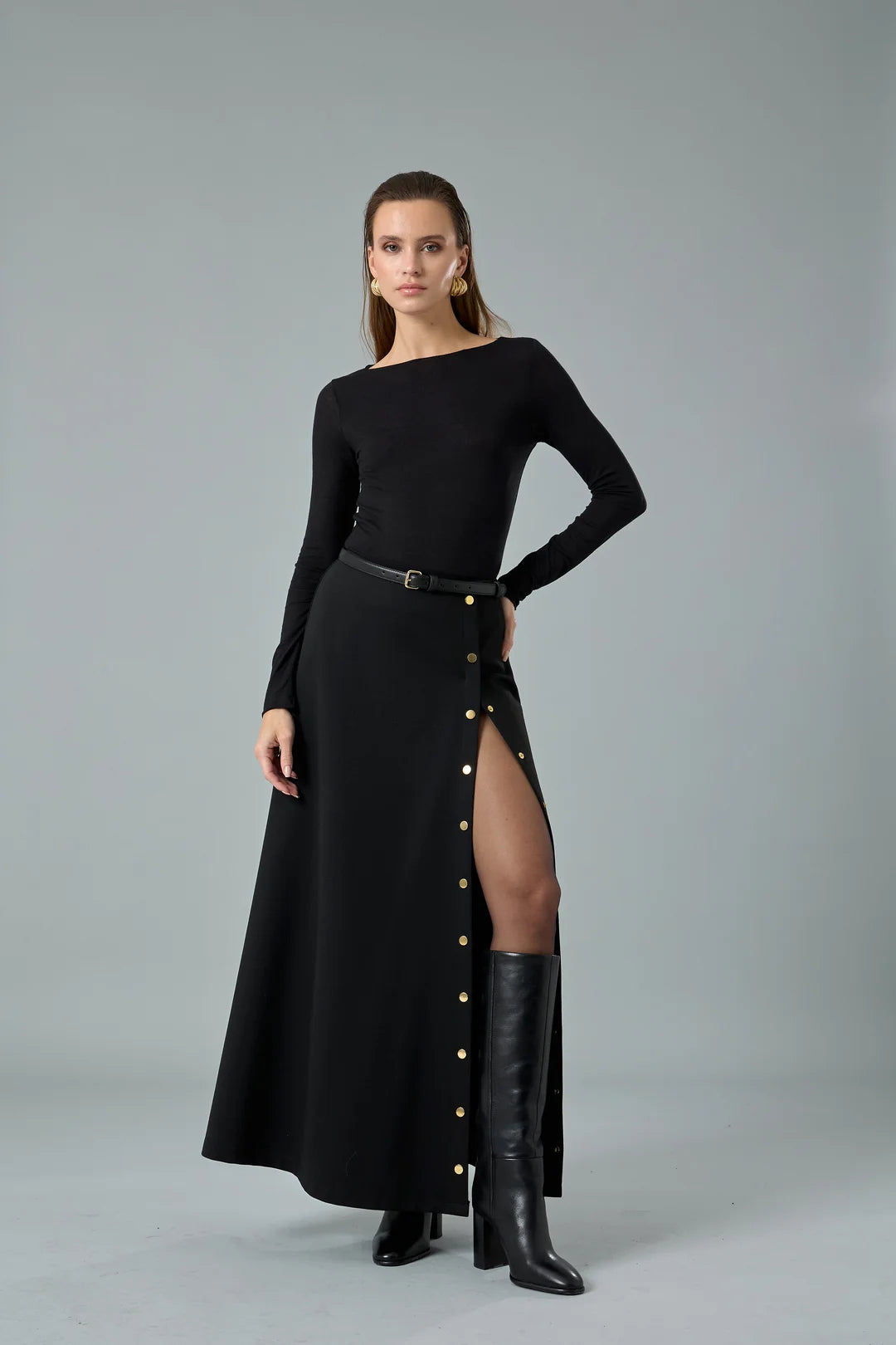 Kayık Yaka Kaşmir / Modal Bluz-3