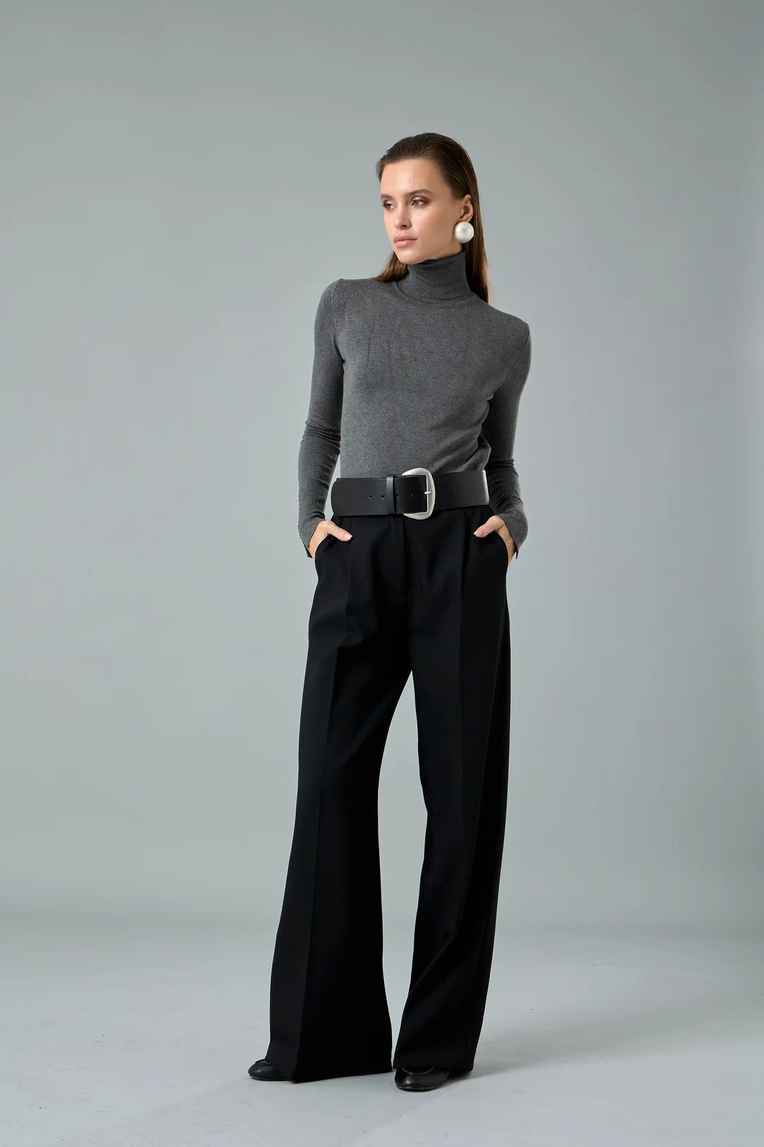 Tek Pensli Palazzo Pantolon