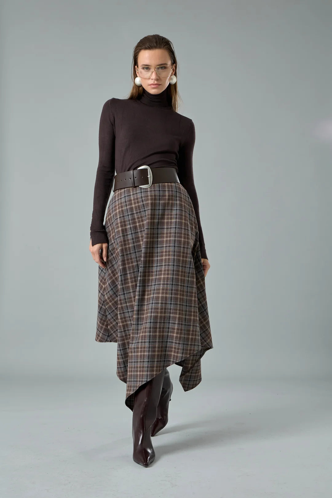 Silver Tokalı Kahverengi Kalın Kemer-3