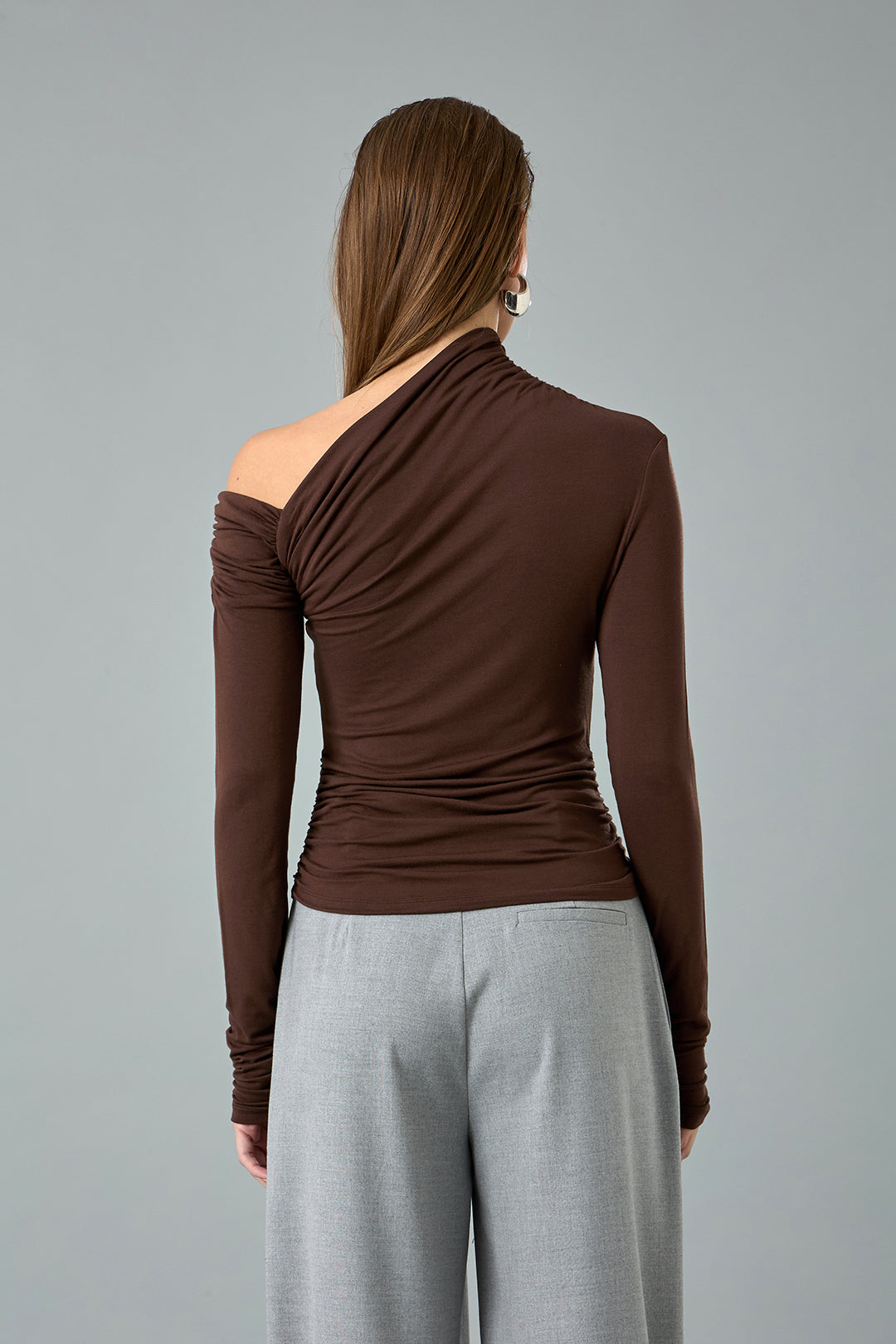 Asimetrik Yaka Bluz-3