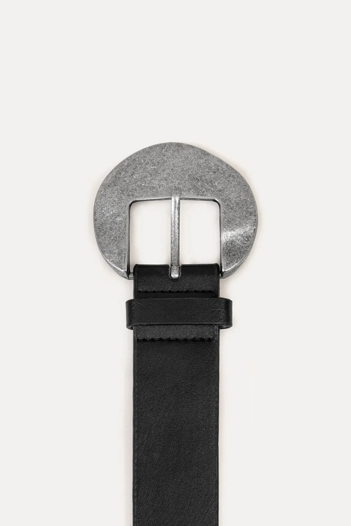 Antik Silver Tokalı Siyah Kemer